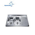 Aquacubic Sus 304 en acier inoxydable double bol de bol de cuisine sous-met